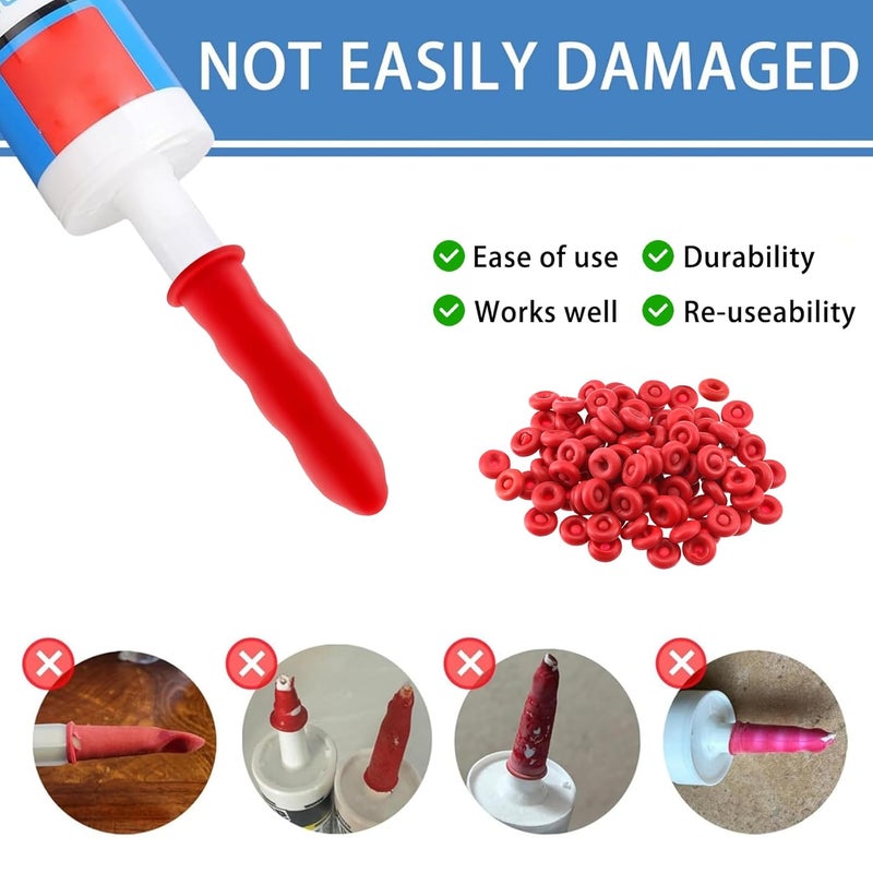 KAEZDD 40 Pcs Caulk Tube Sealer Caps, Caulking Gun Tip Caps, Caulking Tool Accessory, Caulk Sealer Saver for Open Caulking Tube Sealing and Preserving, with Storage Box for Easy Storage - Image 5